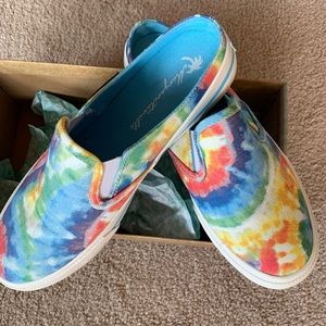 Slip-on tie-dyed sneakers